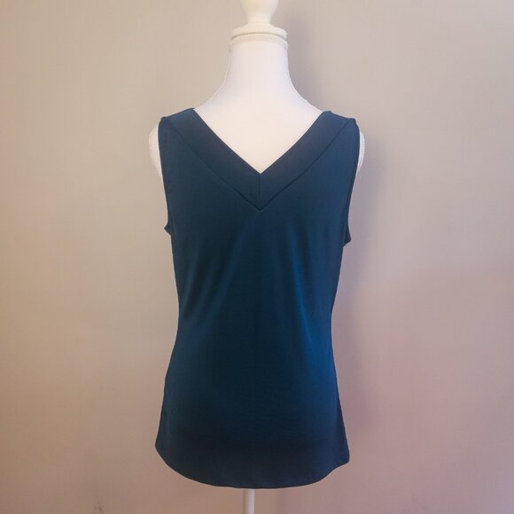 NWOT The Limited S Sleeveless Cowl Neck Teal Blue Blouse Top Small - Picture 4 of 6